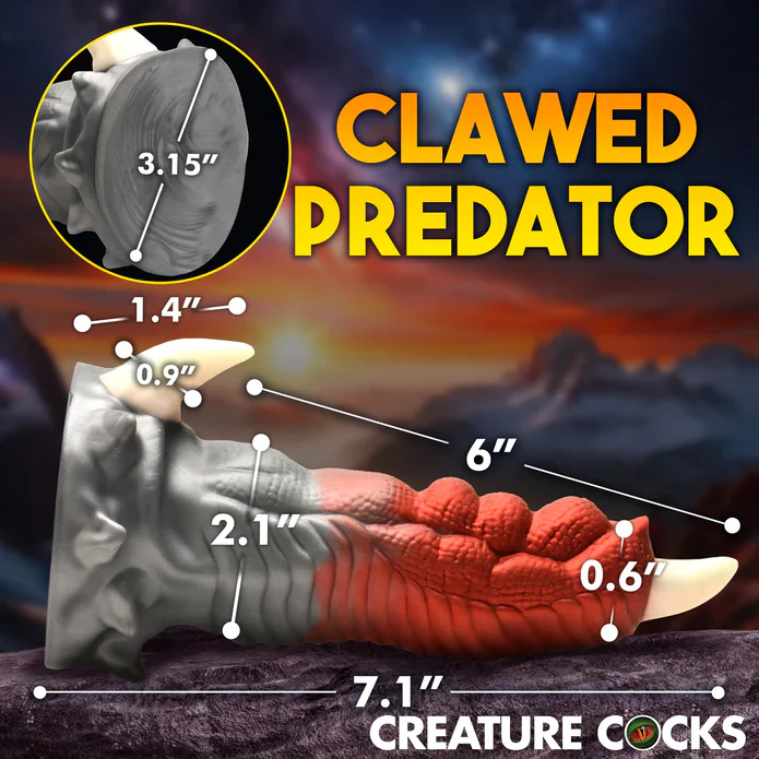 Creature Cocks Talon Silicone Dildo Red - Image 4
