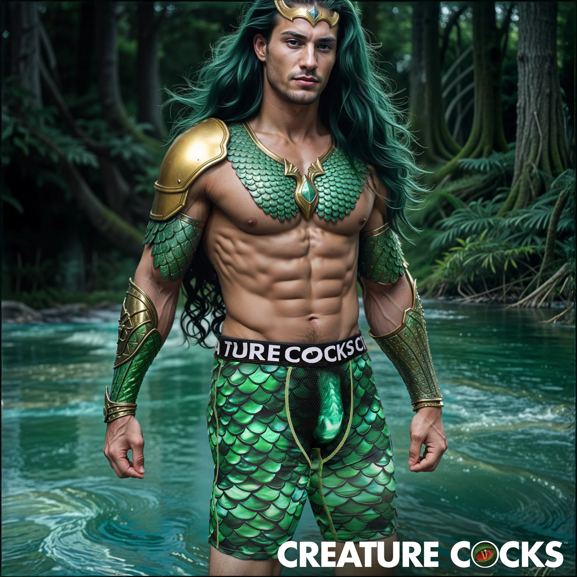 Creature Wear Cockness Monster Lake Creature Boxer Shorts - Image 3