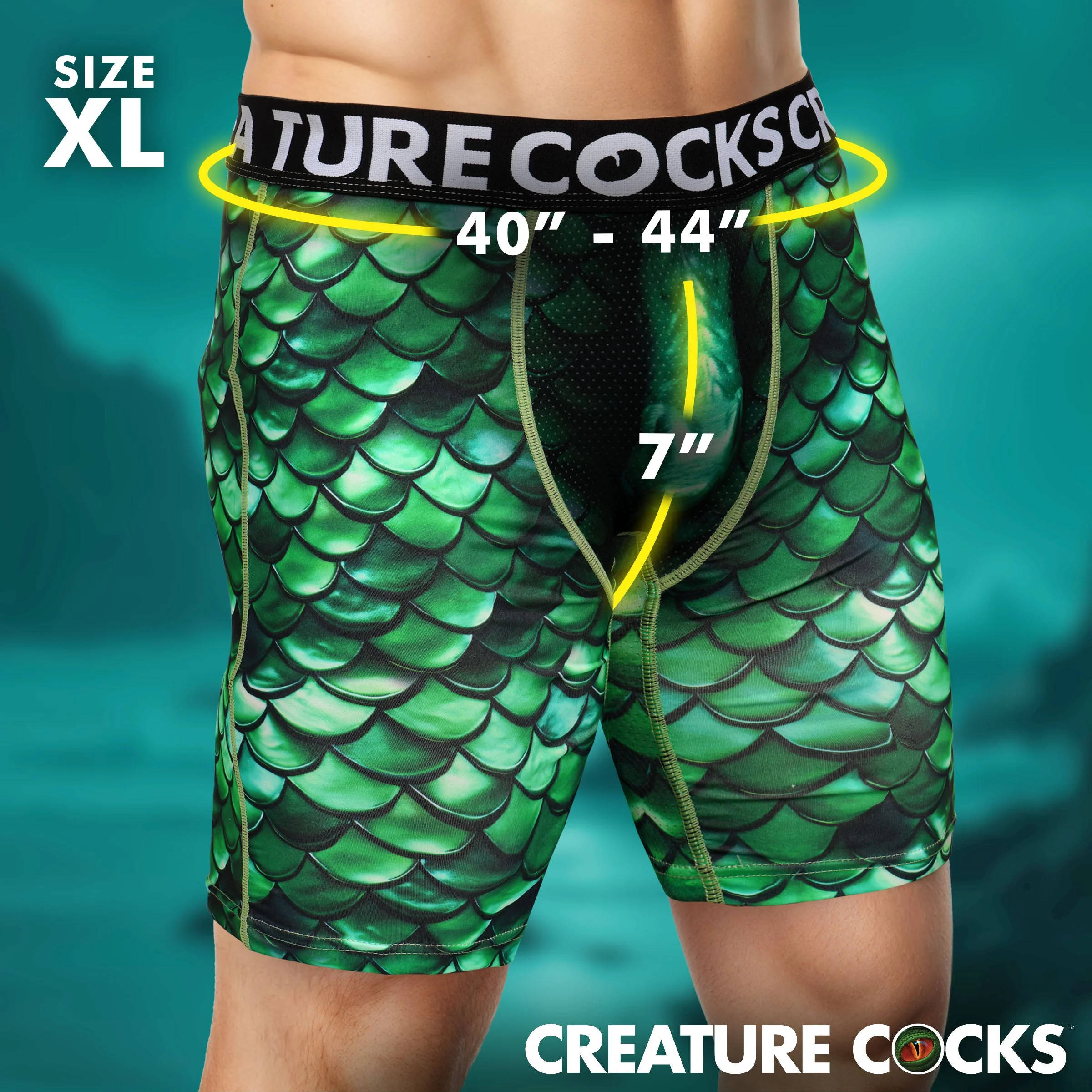 Creature Wear Cockness Monster Lake Creature Boxer Shorts - Image 9