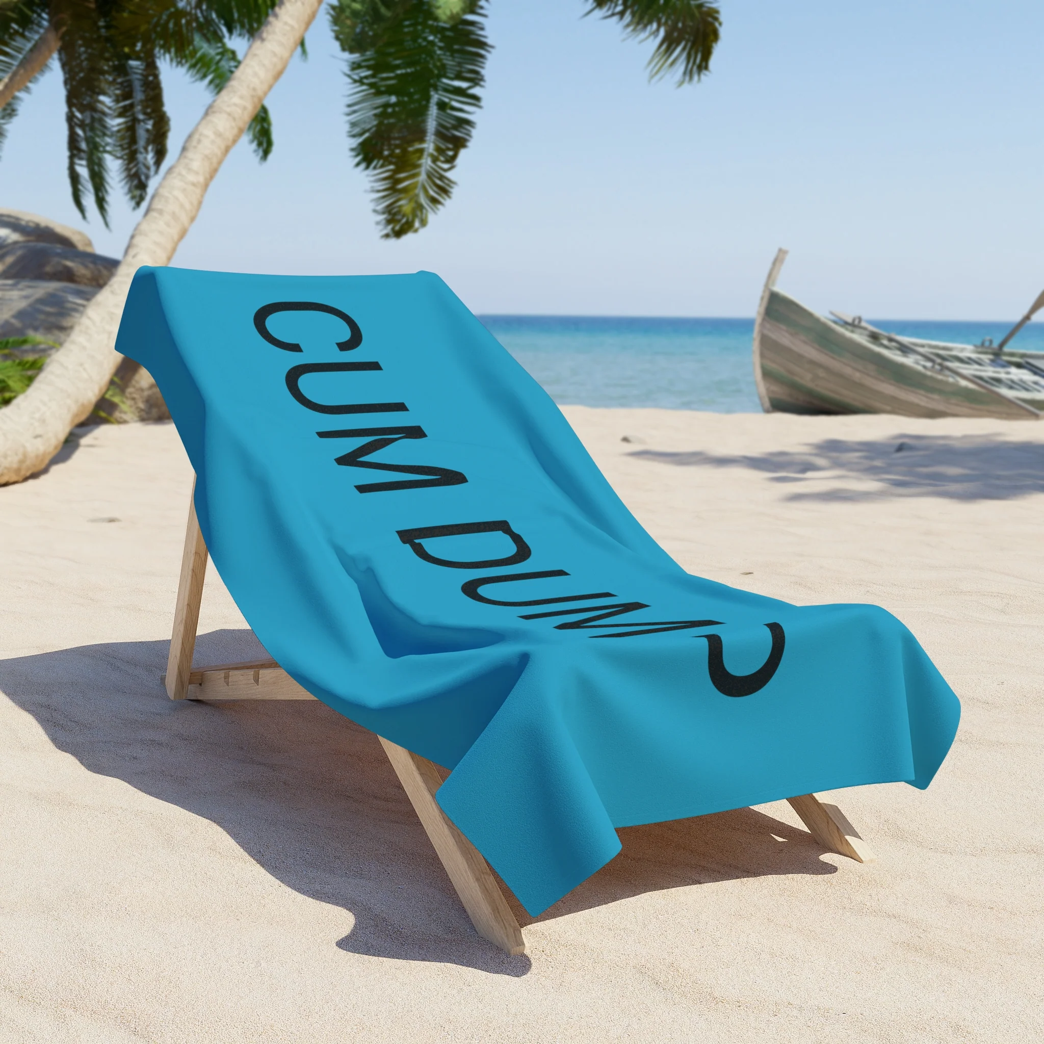 CUM DUMP Beach Towel by CULTUREEDIT - Image 3