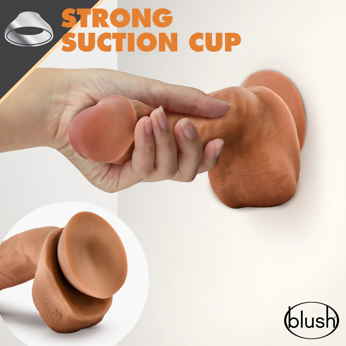 Dr. Skin Glide Realistic Mocha 8.5-Inch Long Dildo - Image 4
