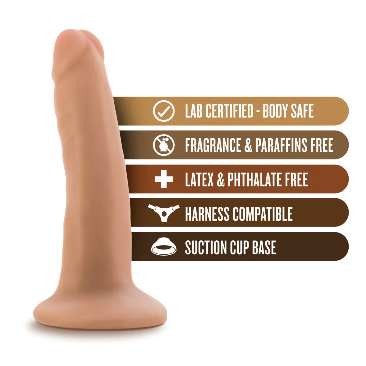 Dr. Skin Realistic Vanilla 5.5-Inch Long Dildo - Image 3