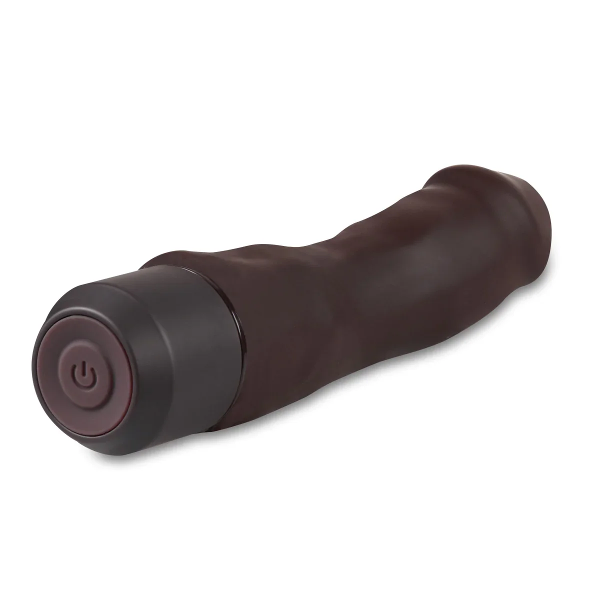 Dr. Skin Silicone Brown 7.75-Inch Long Vibrating Dildo - Image 7