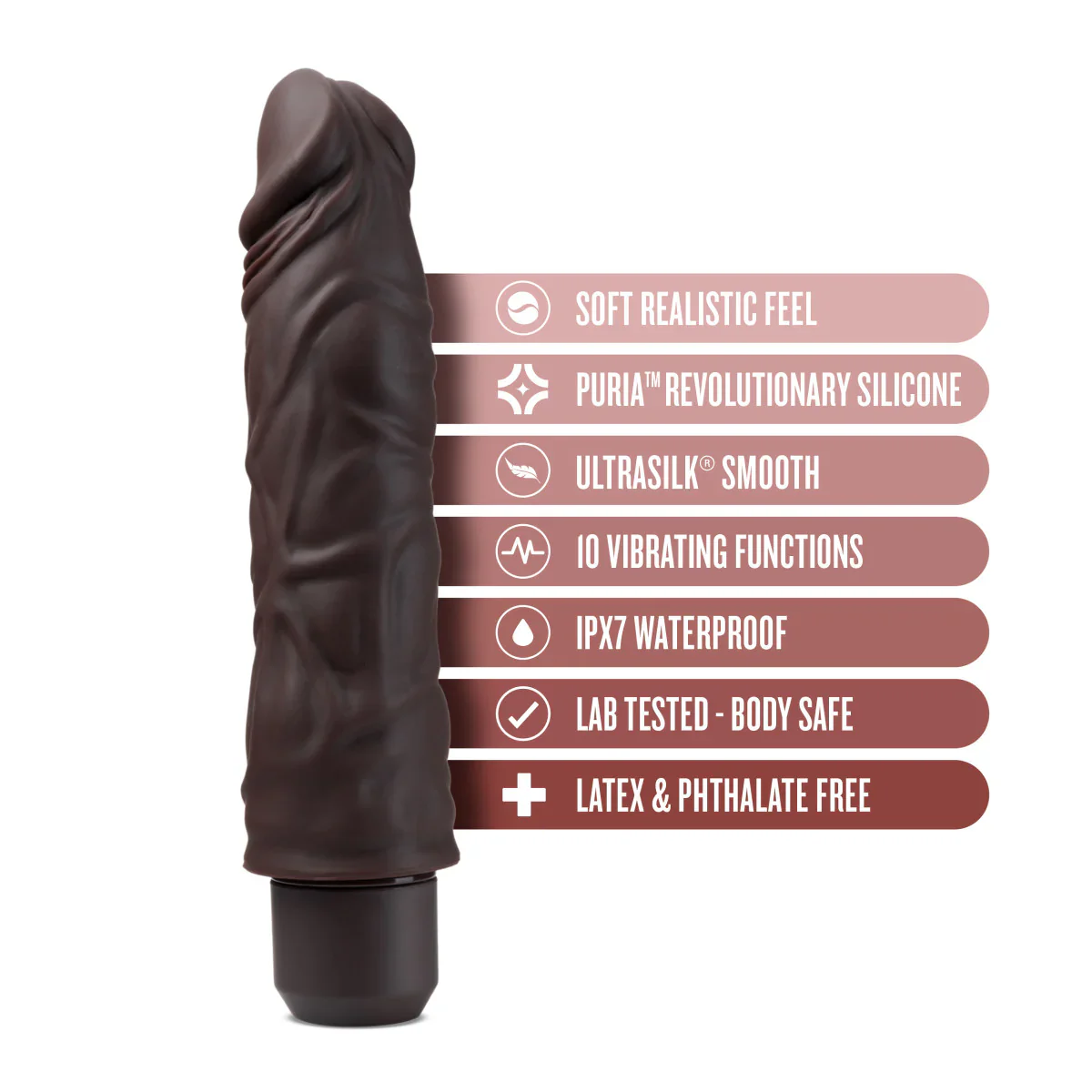 Dr. Skin Silicone Dr. David Brown 8.5-Inch Long Vibrating Dildo - Image 2