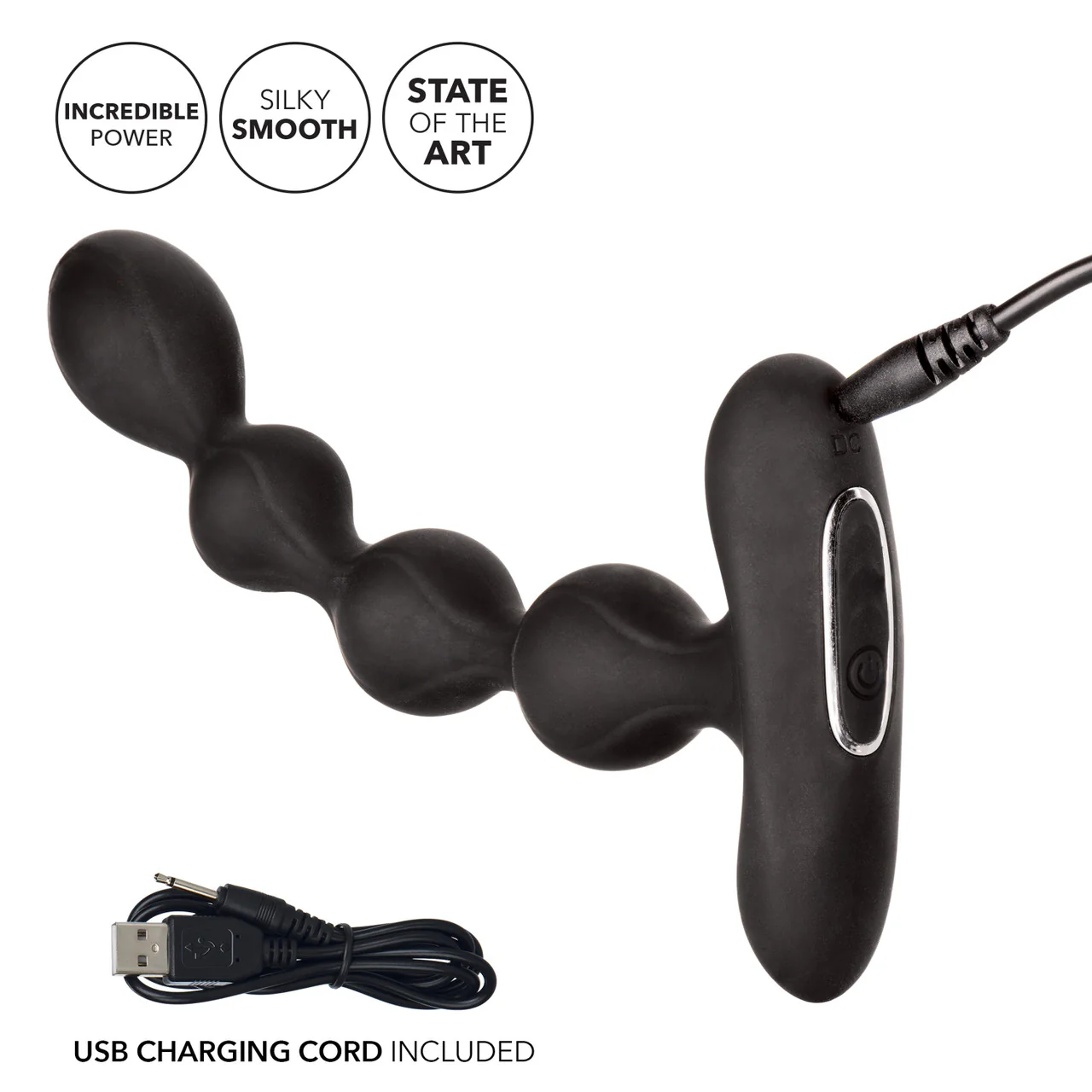 Eclipse Slender Beads Silicone Flexible Rechargeable Anal Beads Probe Waterproof 7in - Image 7
