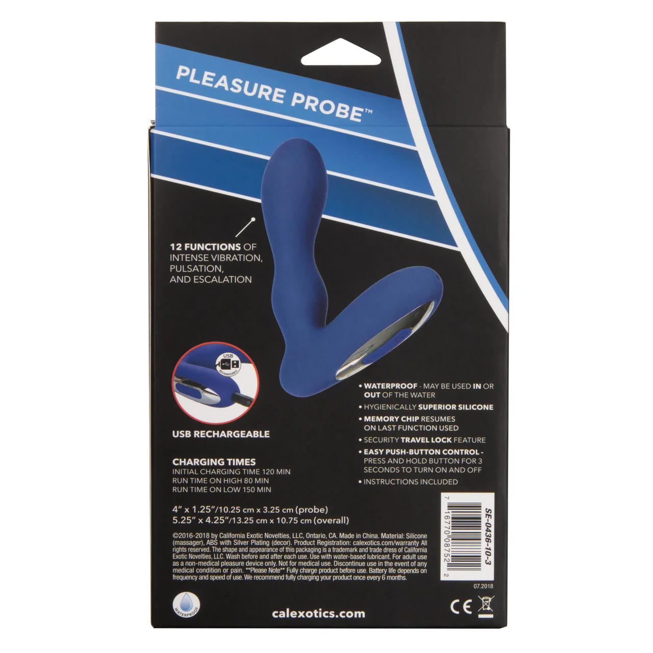 Eclipse Rechargeable Silicone Pleasure Probe Butt Plug - Image 4