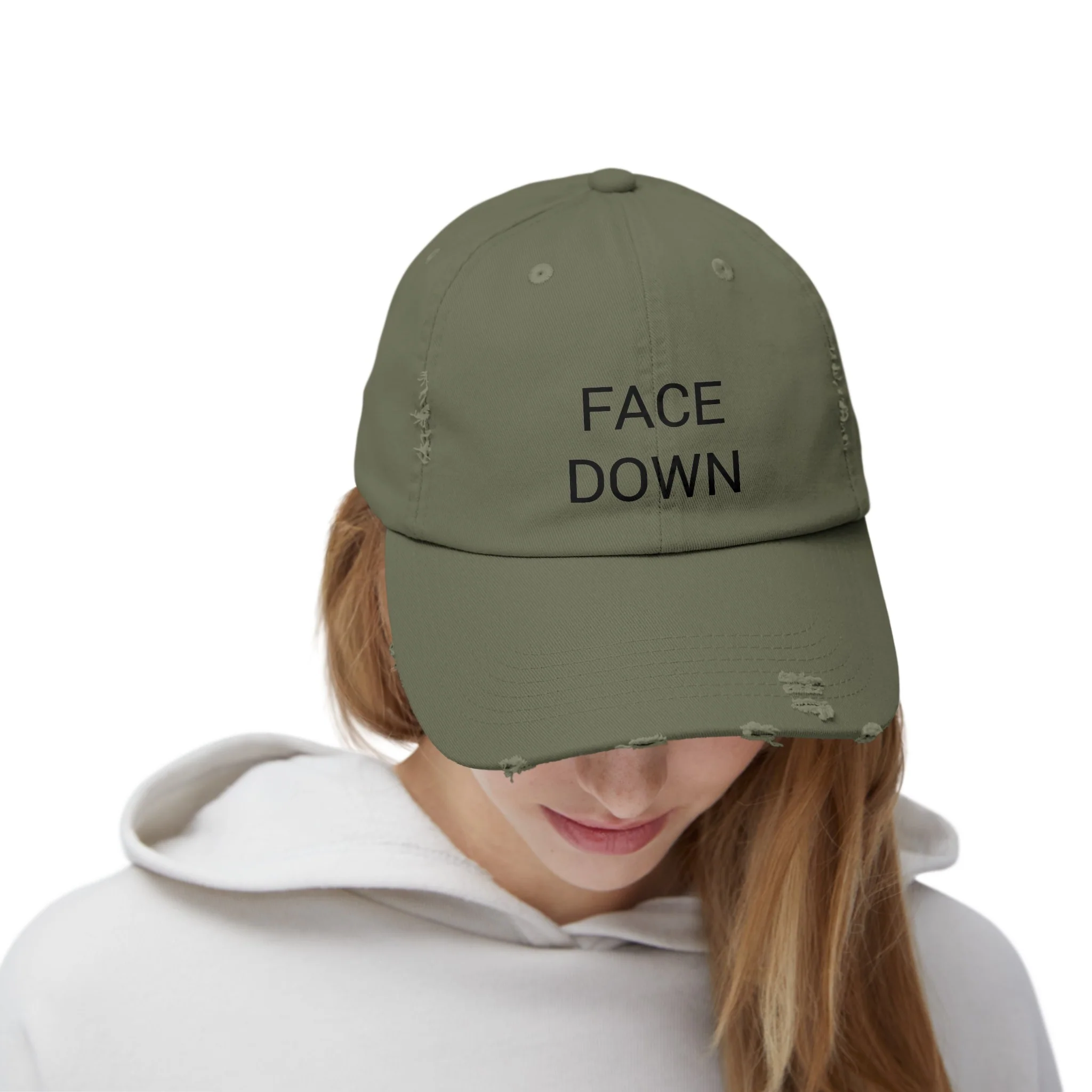 FACE DOWN Distressed Cap in 6 colors - Image 10