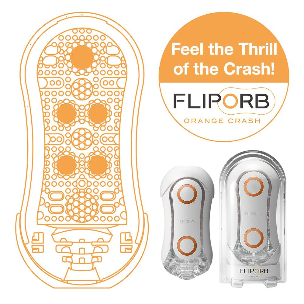 FLIP ORB by Tenga Stroker - Orange Crash - Image 3
