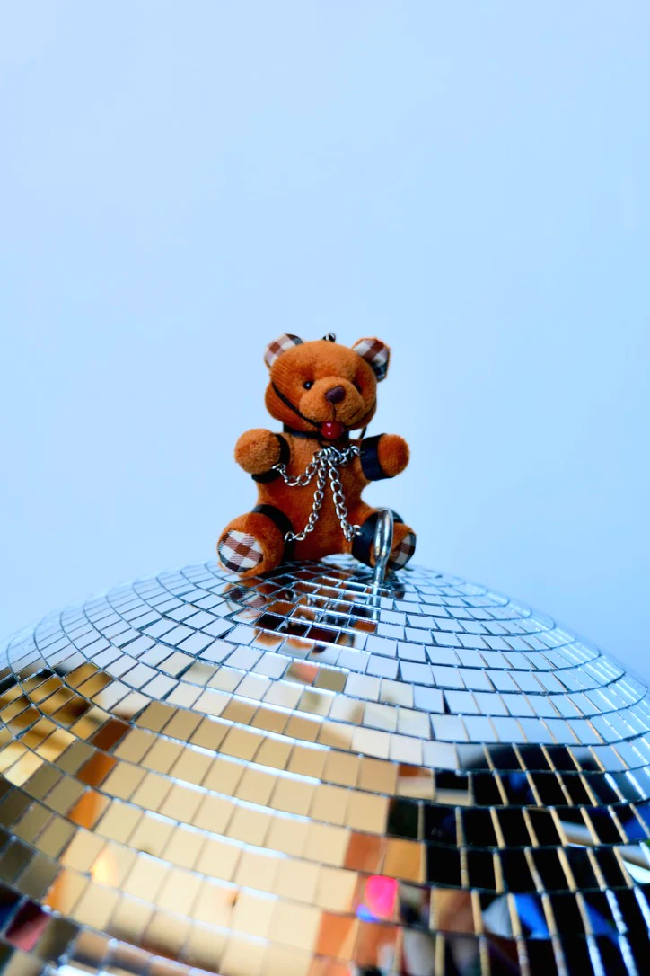 GAGGED TEDDY BEAR KEYCHAIN - Image 2