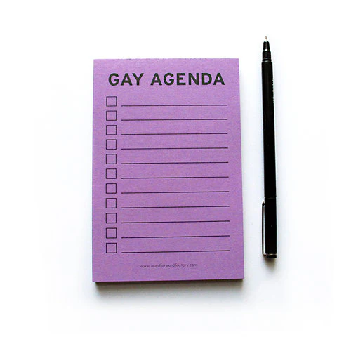 GAY AGENDA NOTEPAD by Word for Word Factory - Image 3