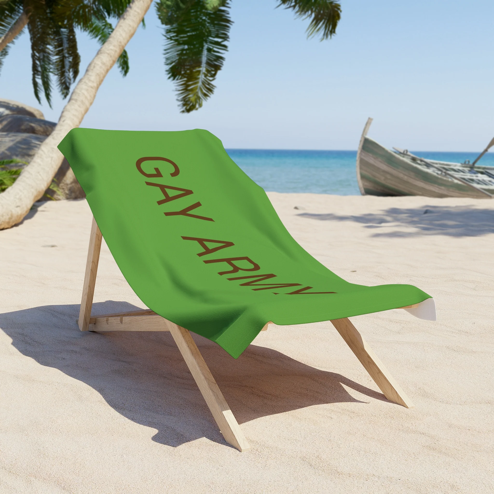Gay Army Beach Towel by CULTUREEDIT - Image 4