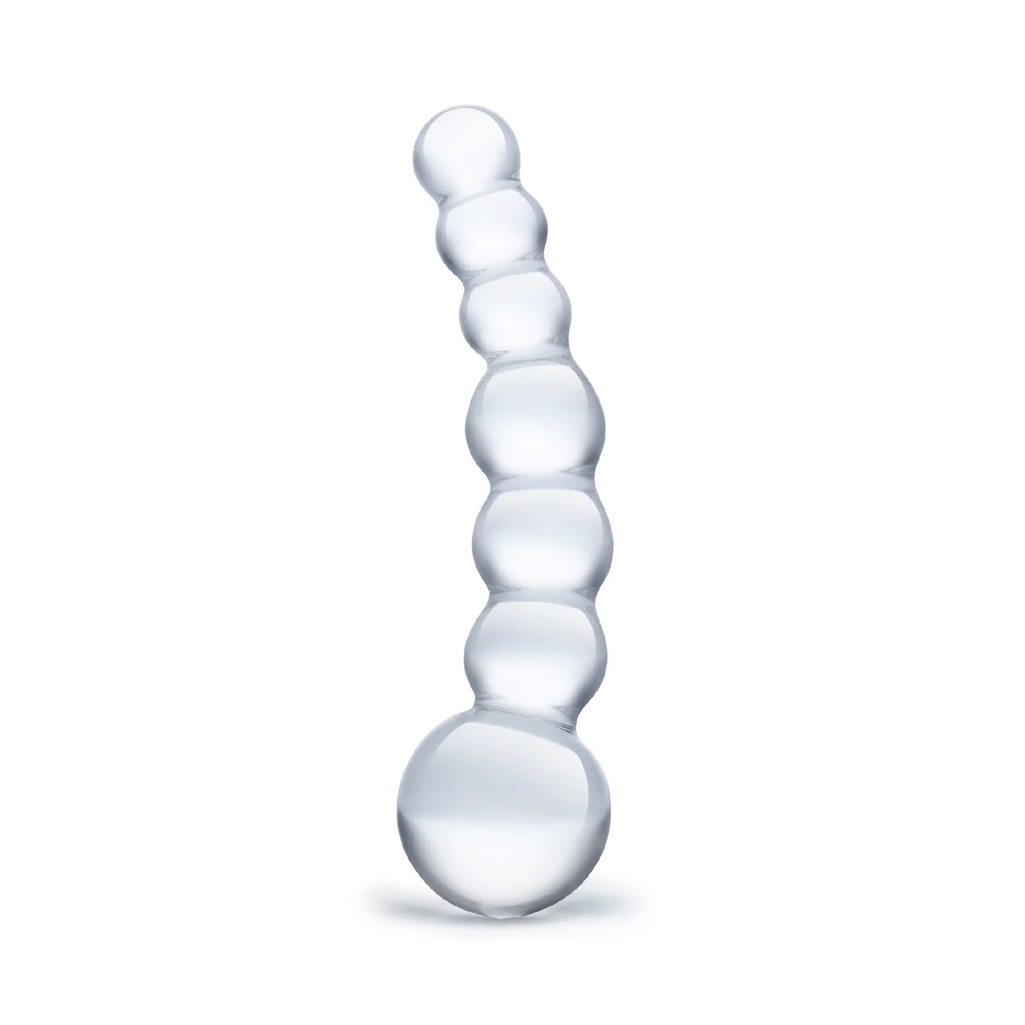 Gläs 5" Curved Glass Beaded Dildo - Image 3