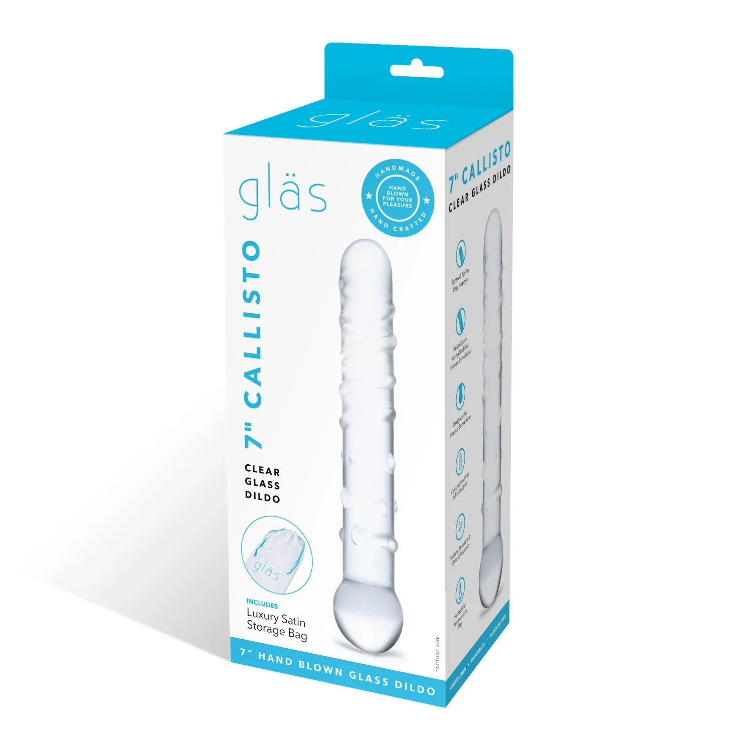Gläs 7" Callisto Clear Glass Dildo - Image 8
