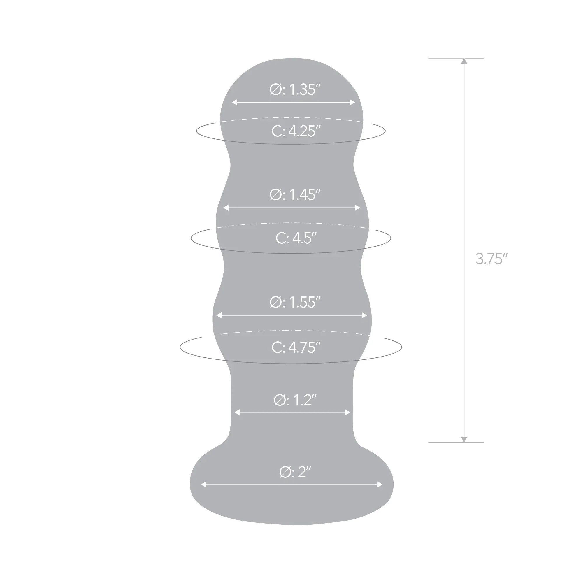 Gläs  Rechargeable Remote Controlled Vibrating Beaded Buttplug - Image 8