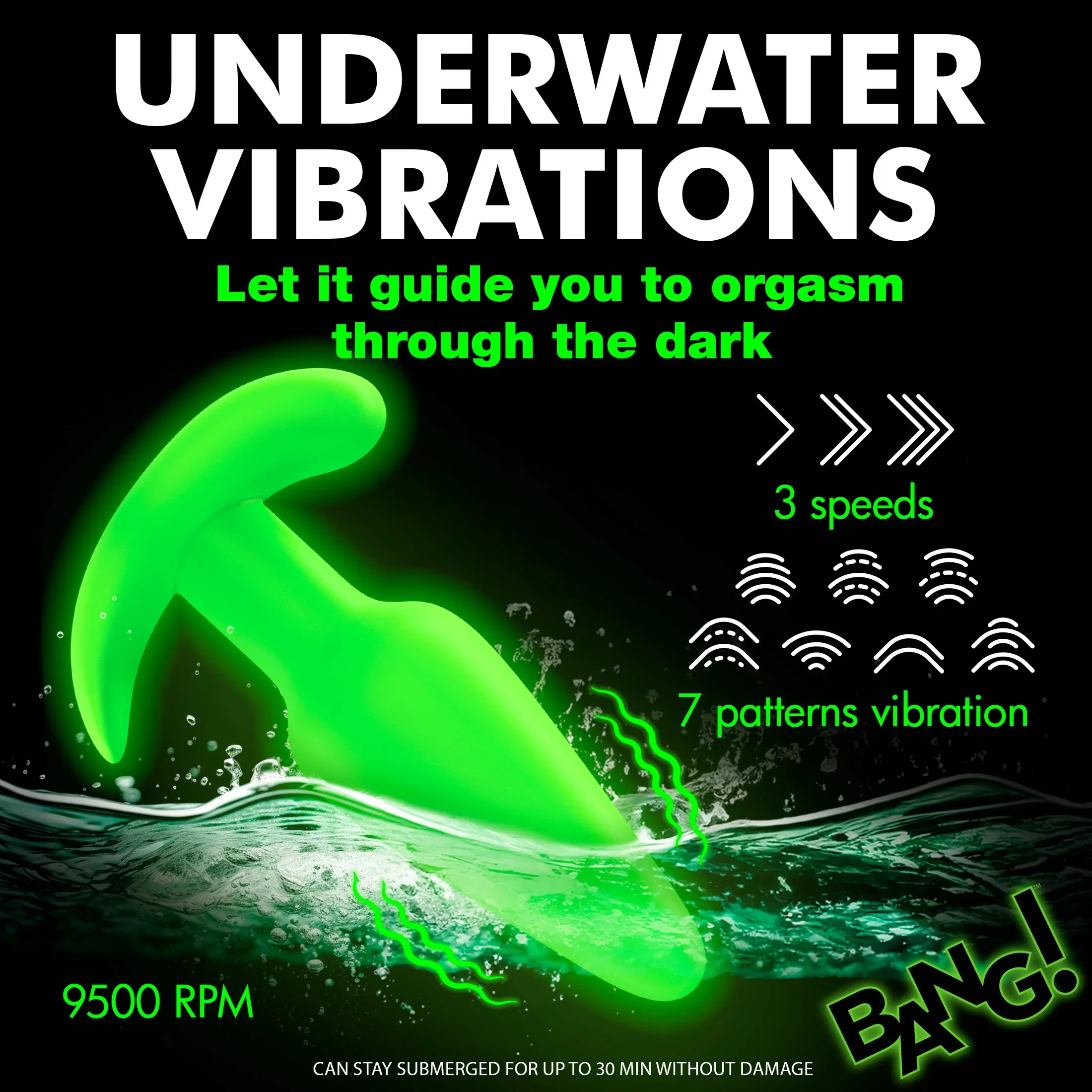 GLOW-IN-THE-DARK SILICONE BUTT PLUG - Image 2