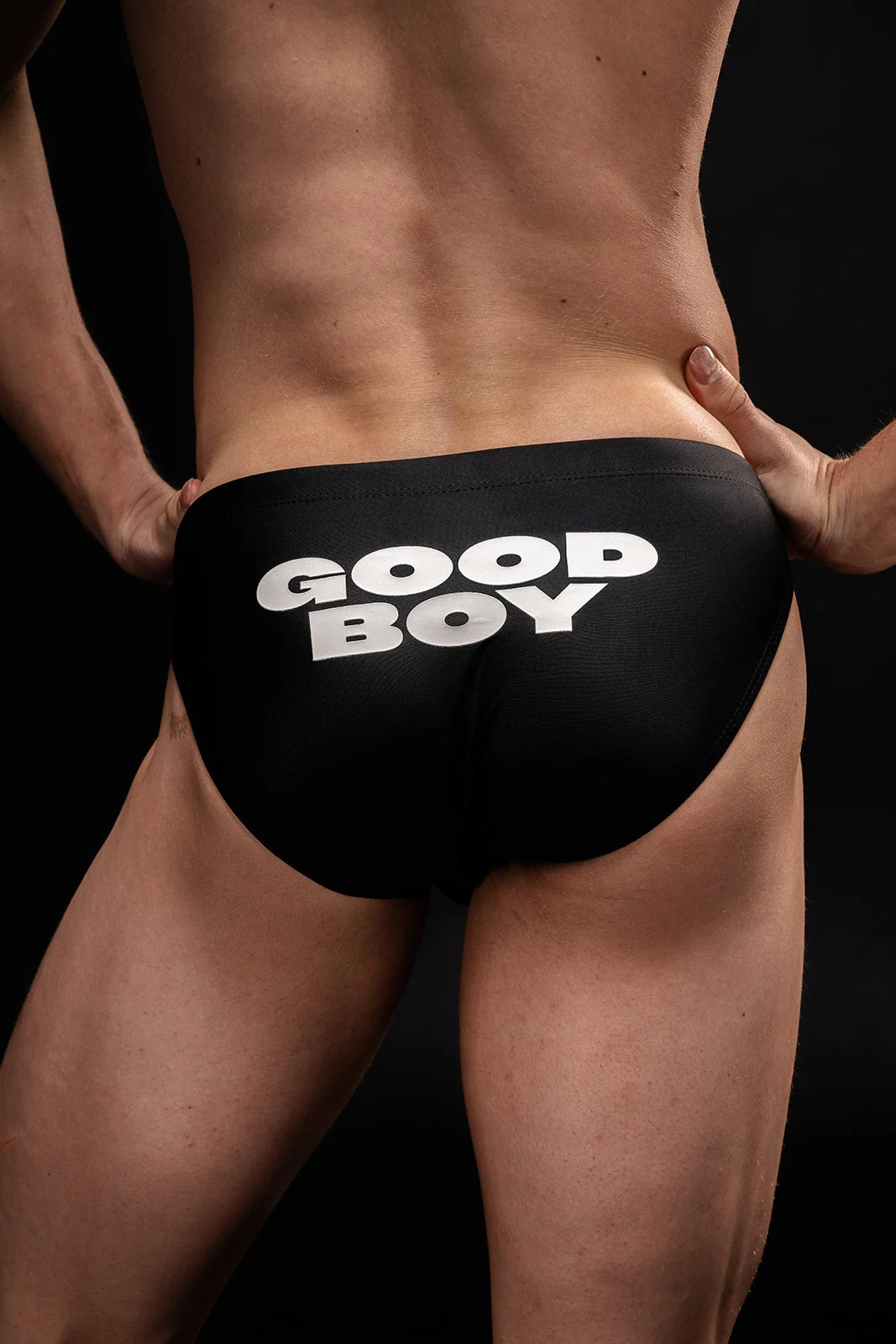 Good Boy Swim Brief by YES HOMO - Black / Red - Image 7