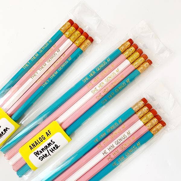 HE / HIM GENIUS AF Pronoun Pencil Set - Image 2