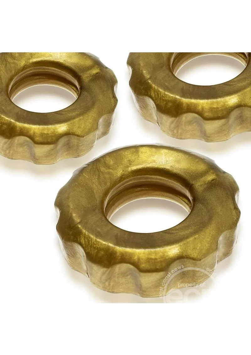 Hunkyjunk HUJ Cockrings (3 Pack) - Bronze Metal - Image 4