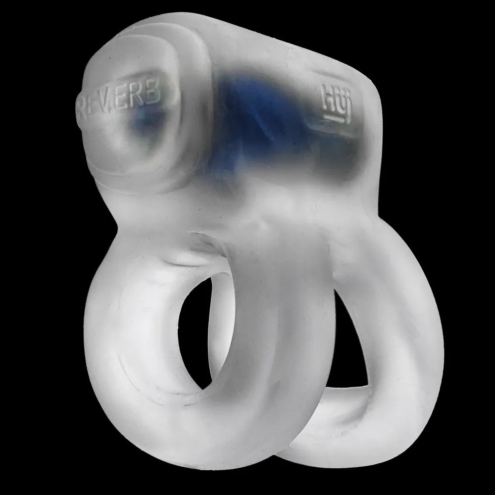 Hunkyjunk Revhammer Reverb Shaft Vibrating Cock Ring - Clear Ice - Image 7