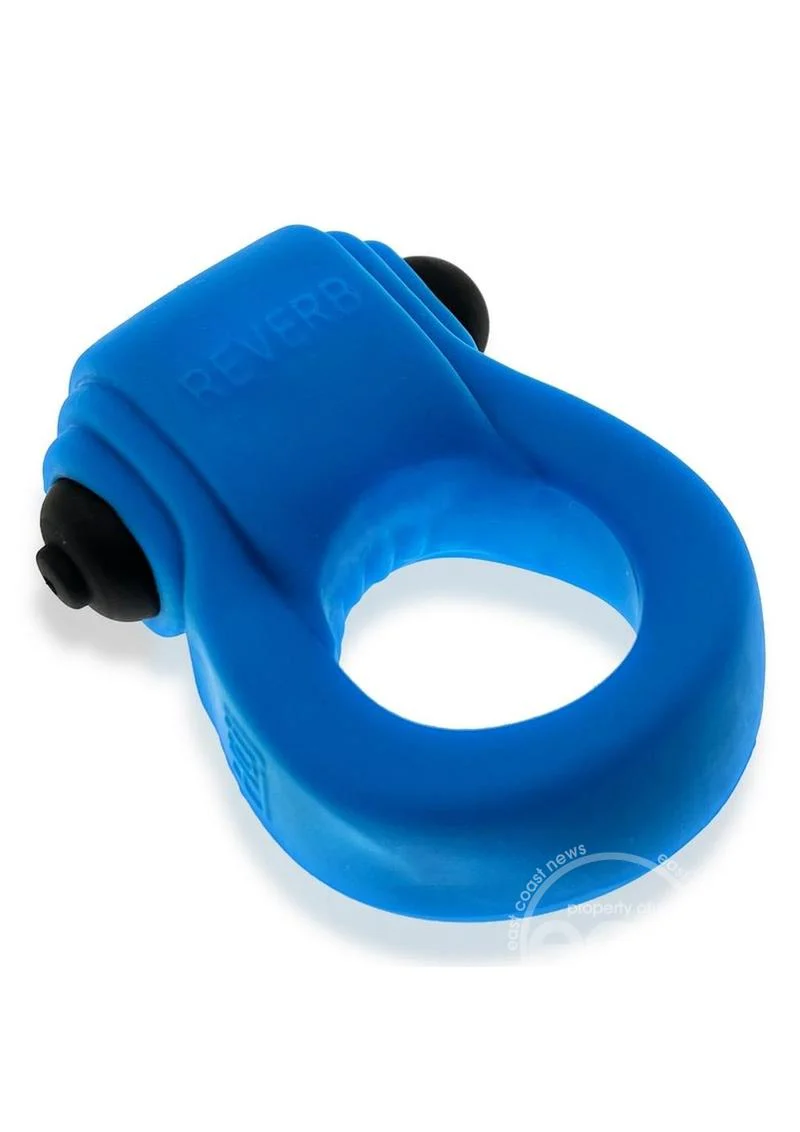 Hunkyjunk Revring Reverb Vibrating Cock Ring - Teal Ice - Image 5