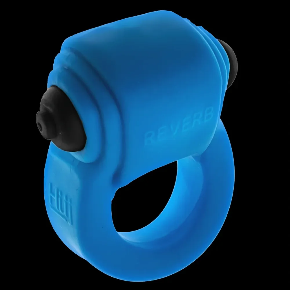 Hunkyjunk Revring Reverb Vibrating Cock Ring - Teal Ice - Image 6