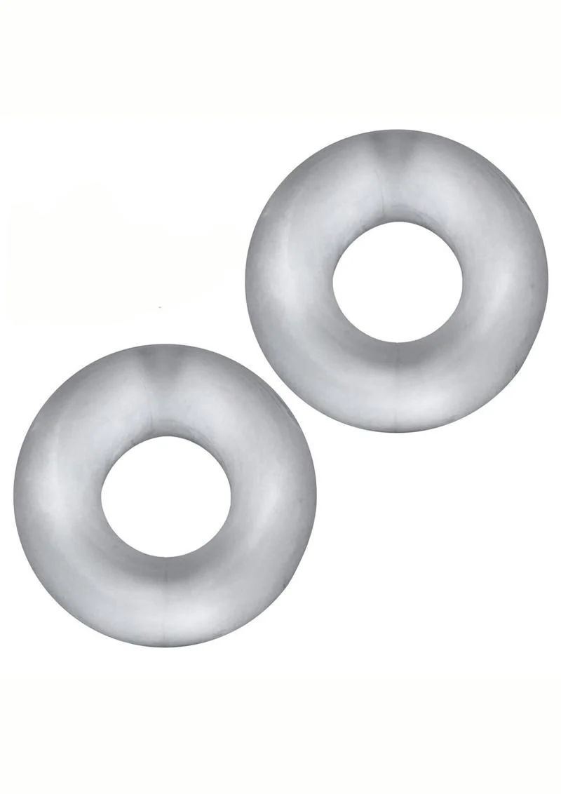 Hunkyjunk Stiffy Bulge Silicone Cock Rings (2 pack) - Clear Ice - Image 2