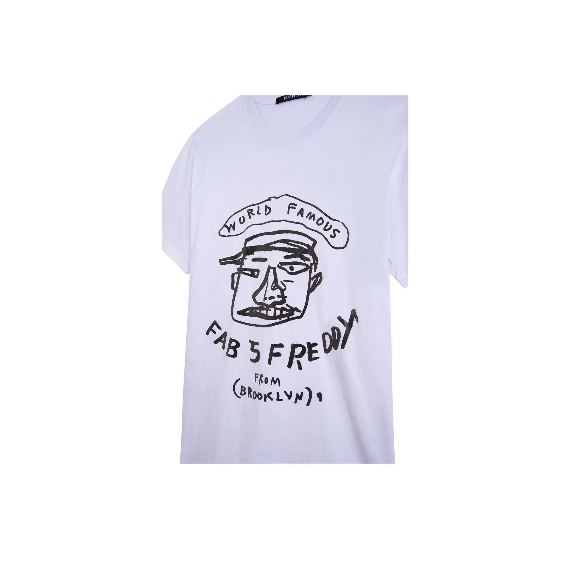 Jean-Michel Basquiat Fab Five Freddy T-Shirt, White - Image 3