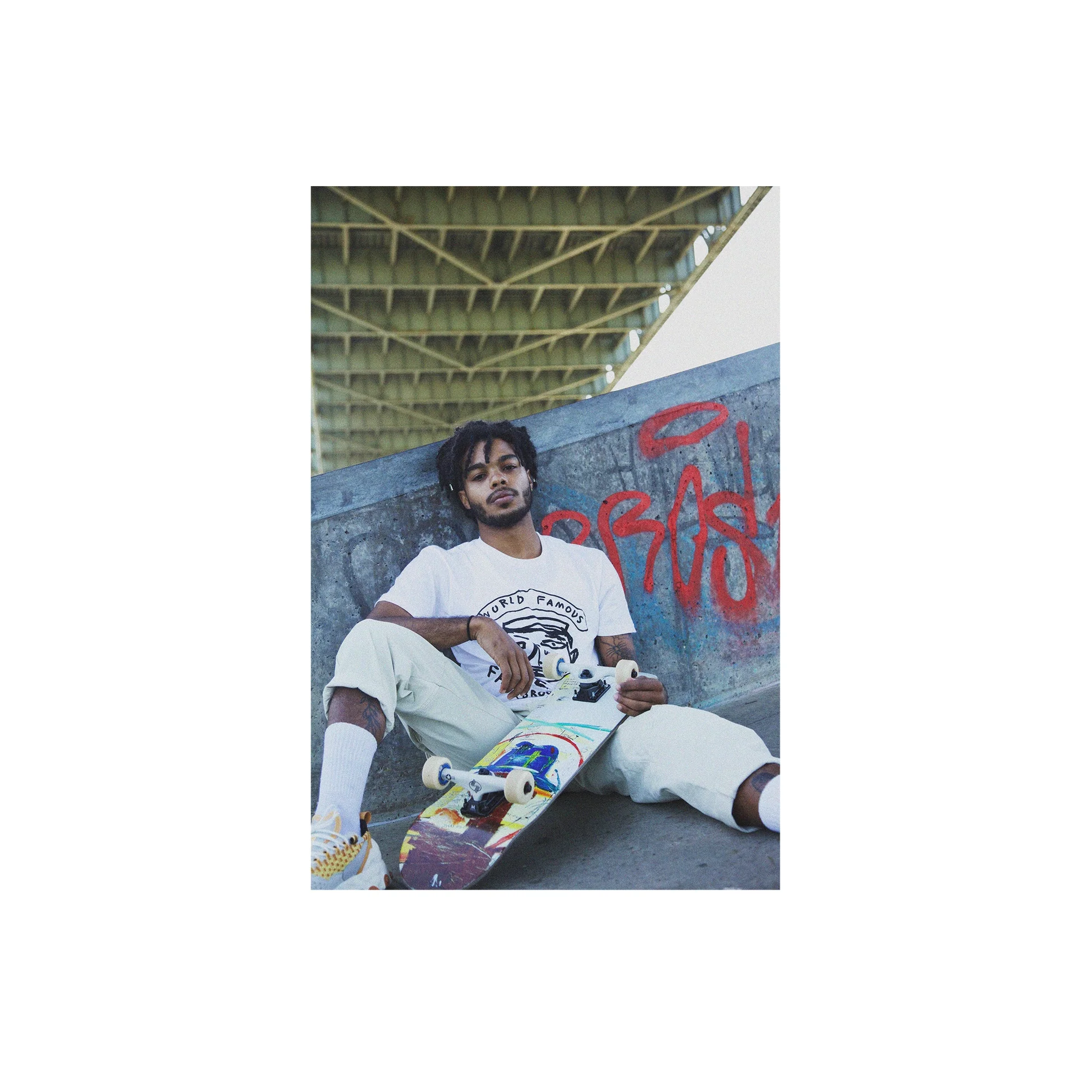 Jean-Michel Basquiat Fab Five Freddy T-Shirt, White - Image 4