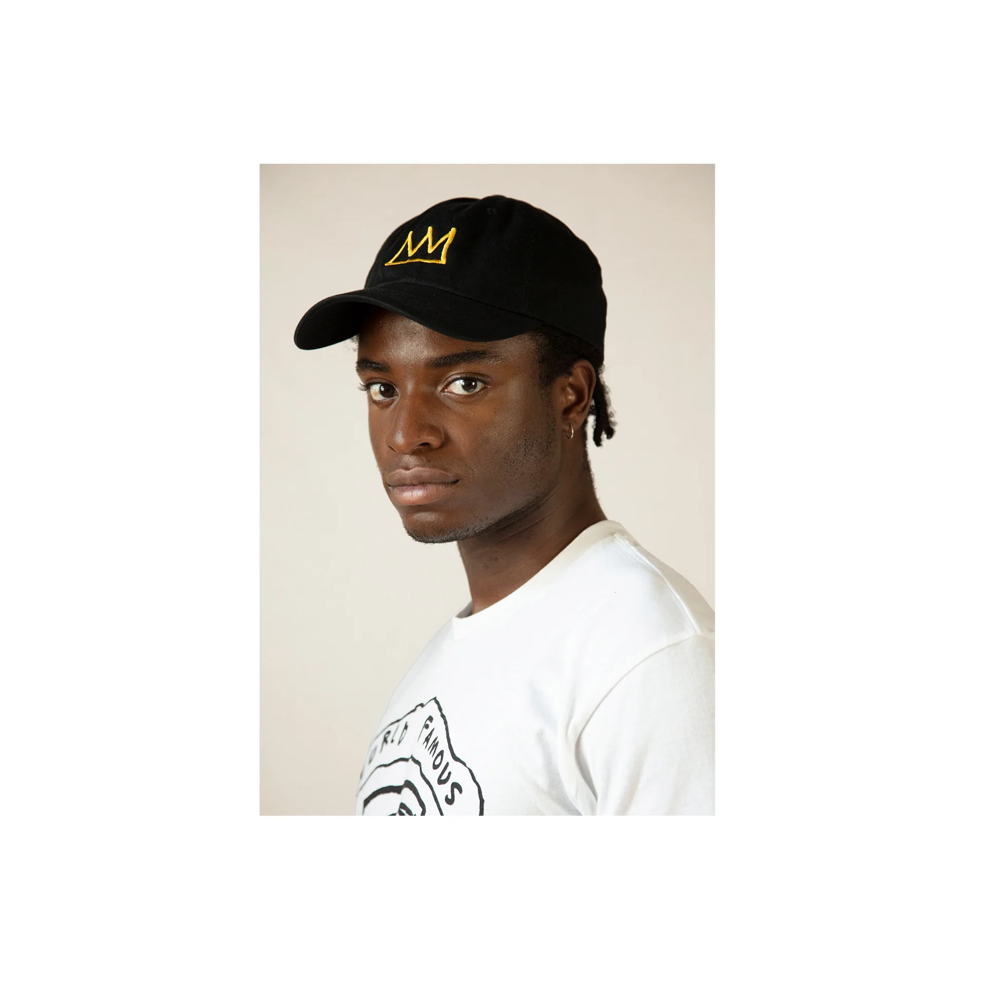 Jean-Michel Basquiat Gold Crown Dad Cap - Image 4