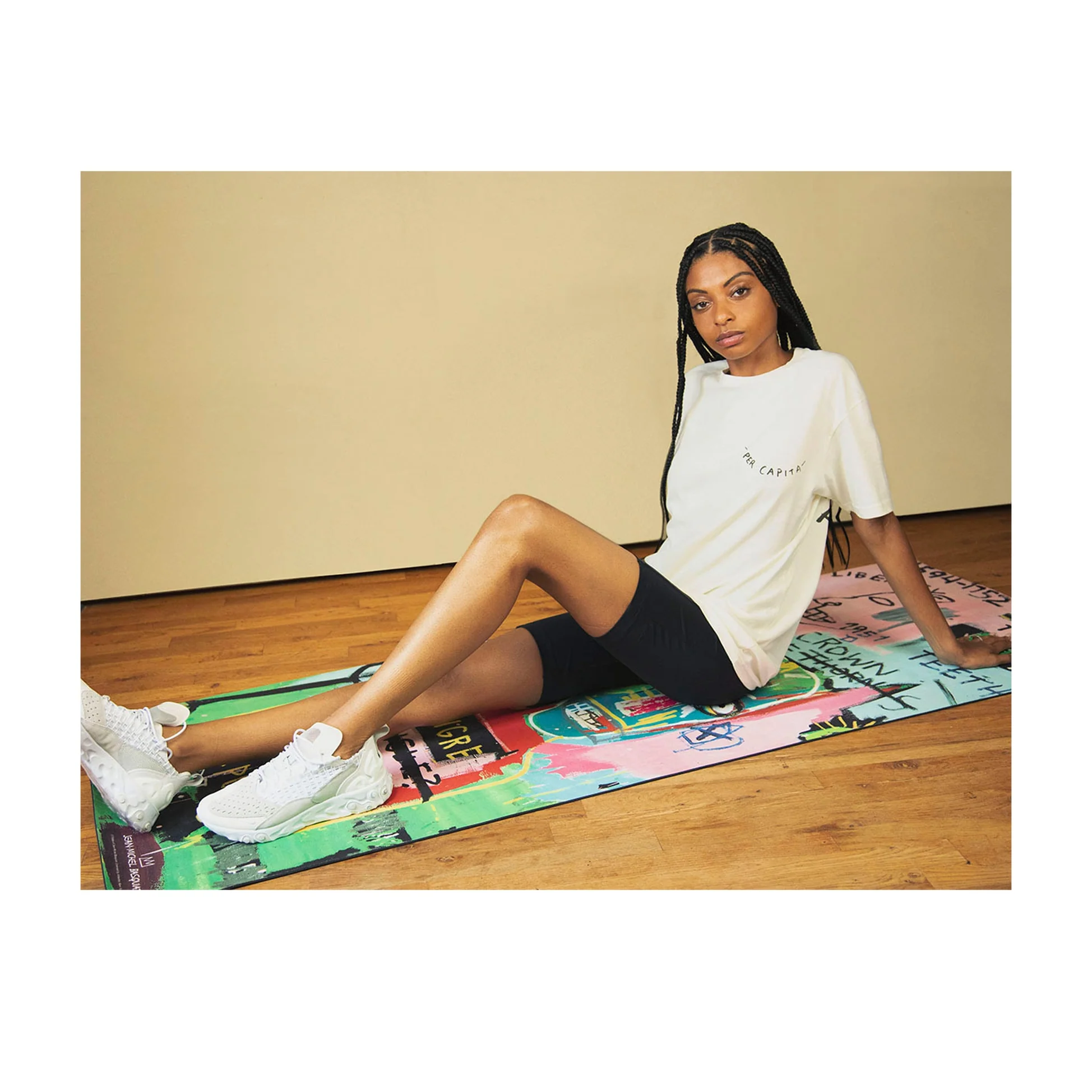Jean-Michel Basquiat in Italian Rubber Exercise Mat - Image 3