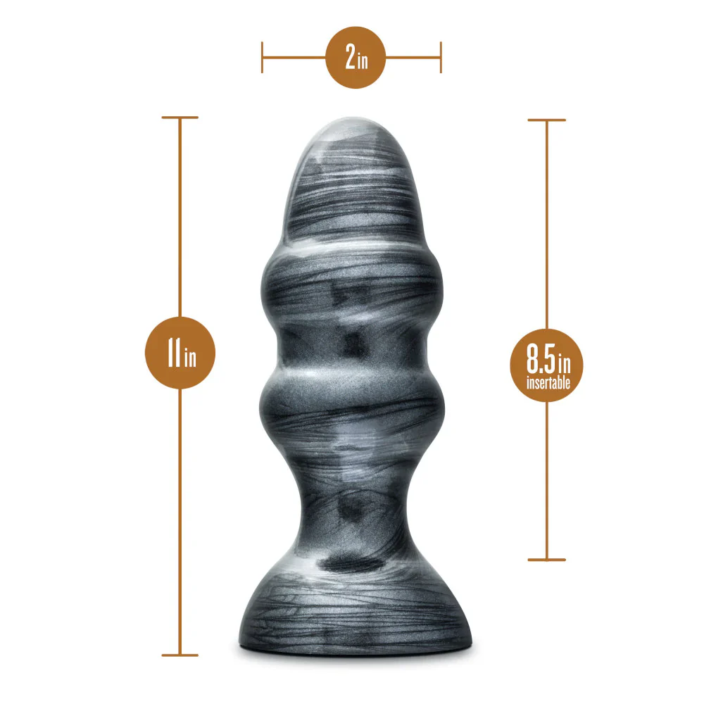 Jet Stealth Carbon Metallic Black 6.5-Inch Anal Plug With Suction Cup Base - Image 4