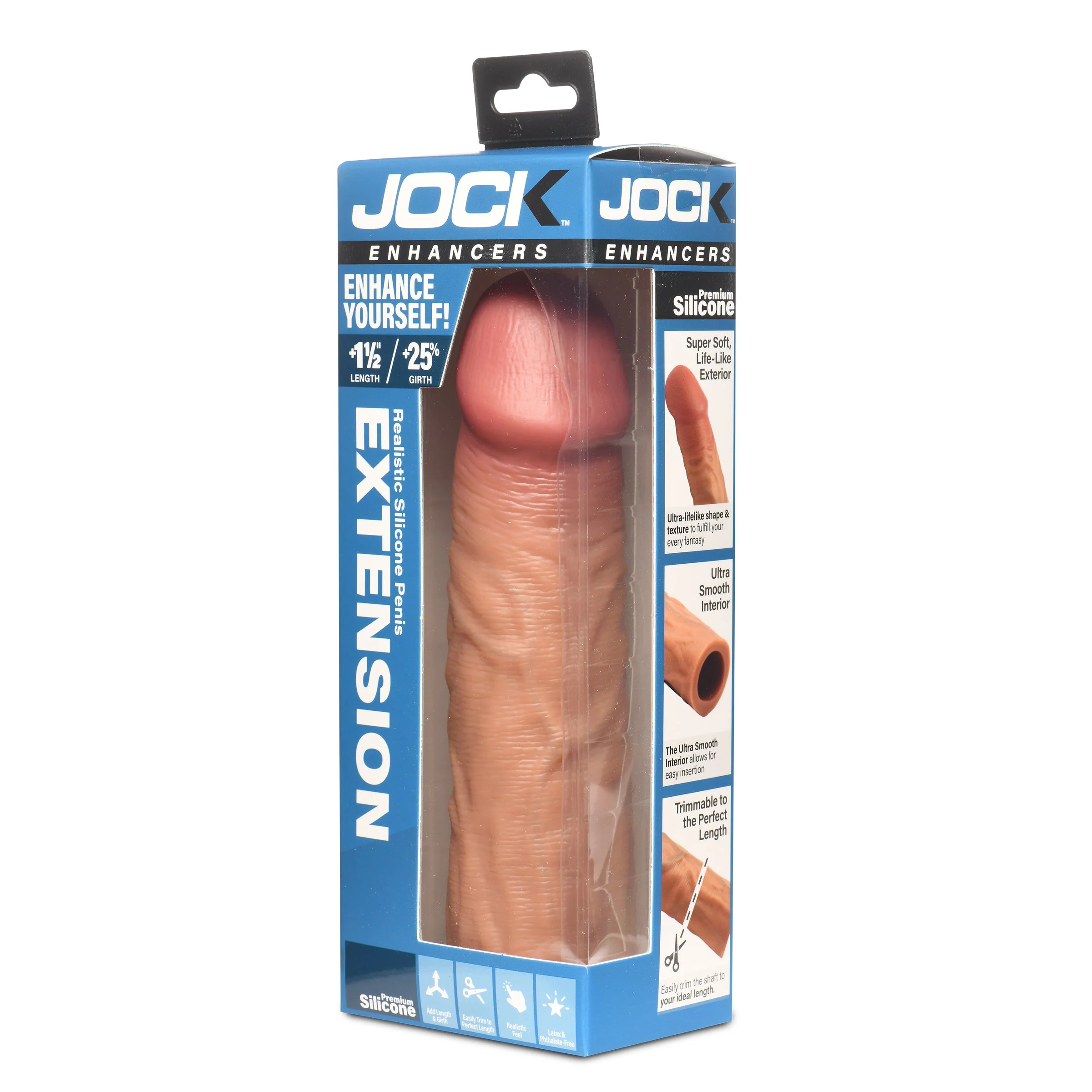 JOCK Enhancers 1.5" Silicone Penis Extension Sleeve - Medium - Image 6
