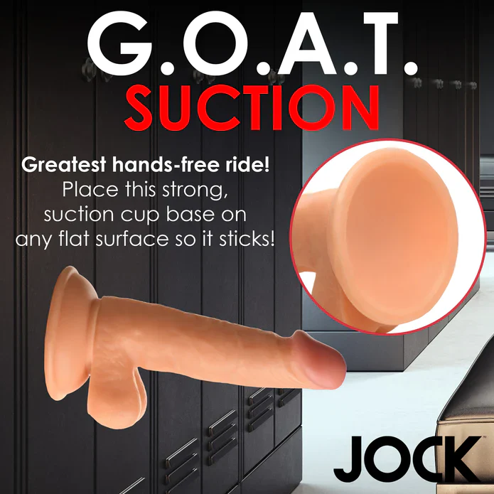 JOCK Football Frank 6.75" Dildo W/ Balls Light - Image 6