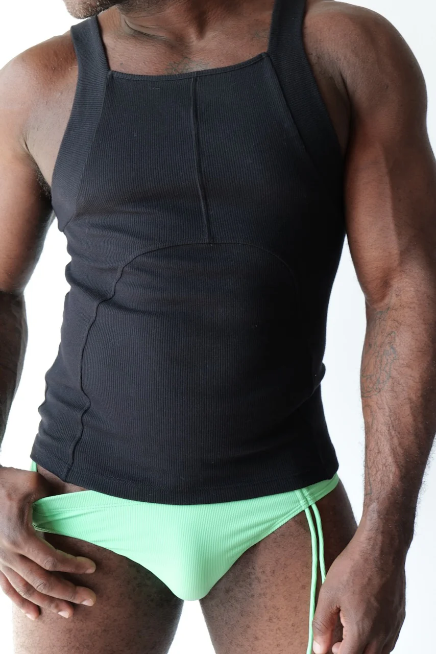 K.INGSLEY BANDED DANI TANK BLACK - Image 5