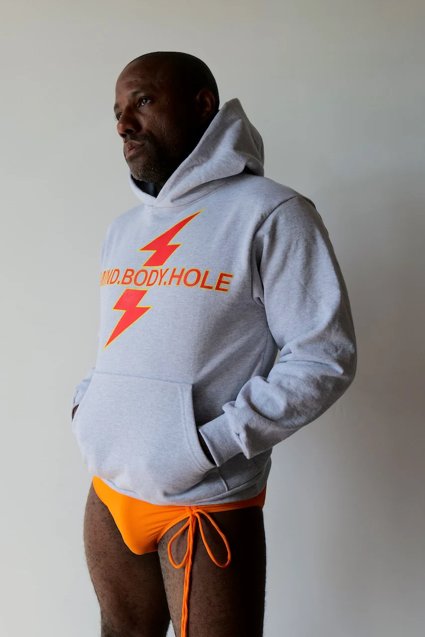 K.INGSLEY Light Grey MIND.BODY.HOLE Hoodie - Image 2