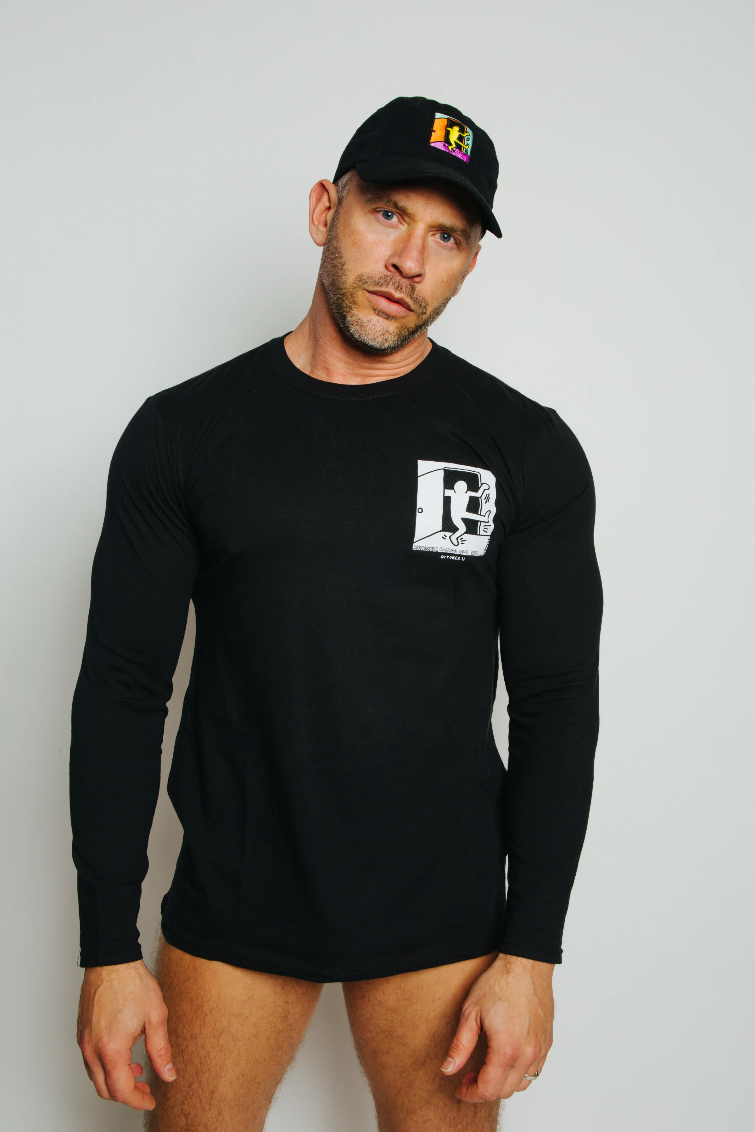 Keith Haring National Coming Out Day Long Sleeve Tee - Black - Image 4