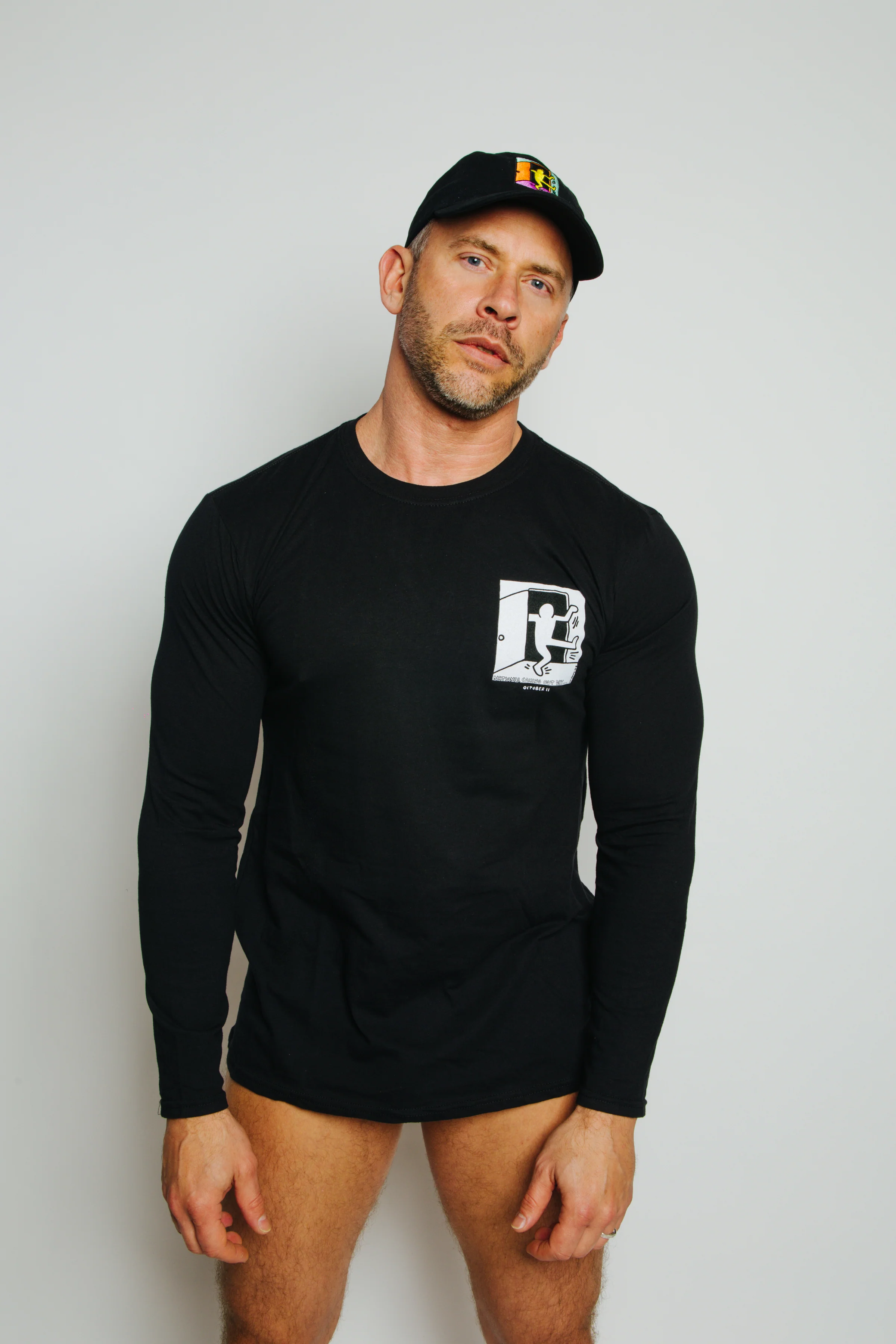 Keith Haring National Coming Out Day Long Sleeve Tee - Black - Image 5