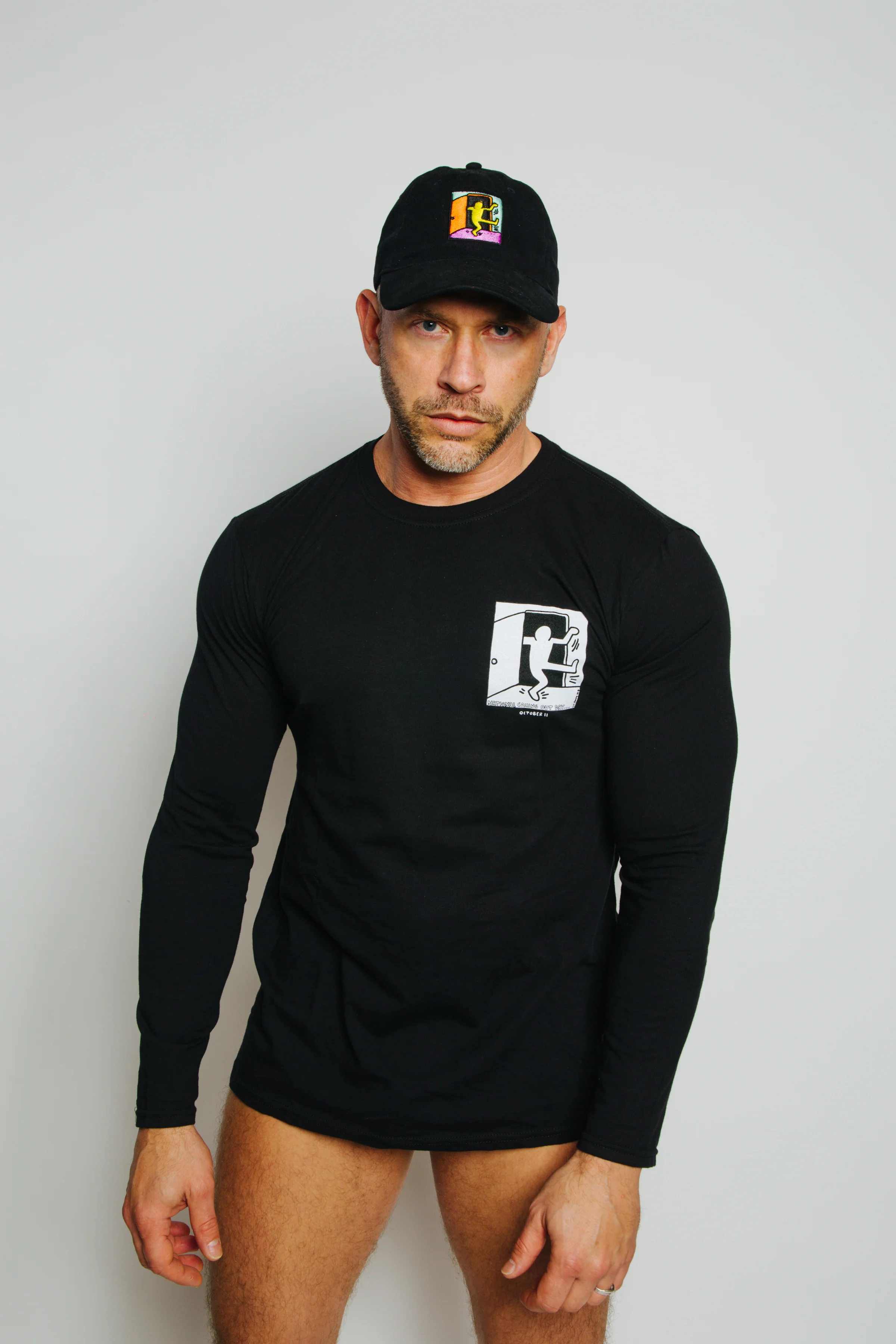 Keith Haring National Coming Out Day Long Sleeve Tee - Black - Image 6