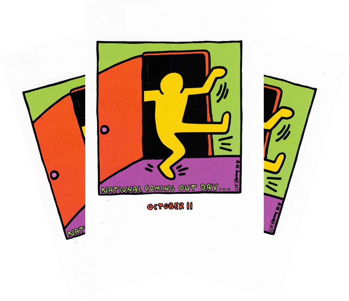 Keith Haring National Coming Out Day Postcard - Image 2