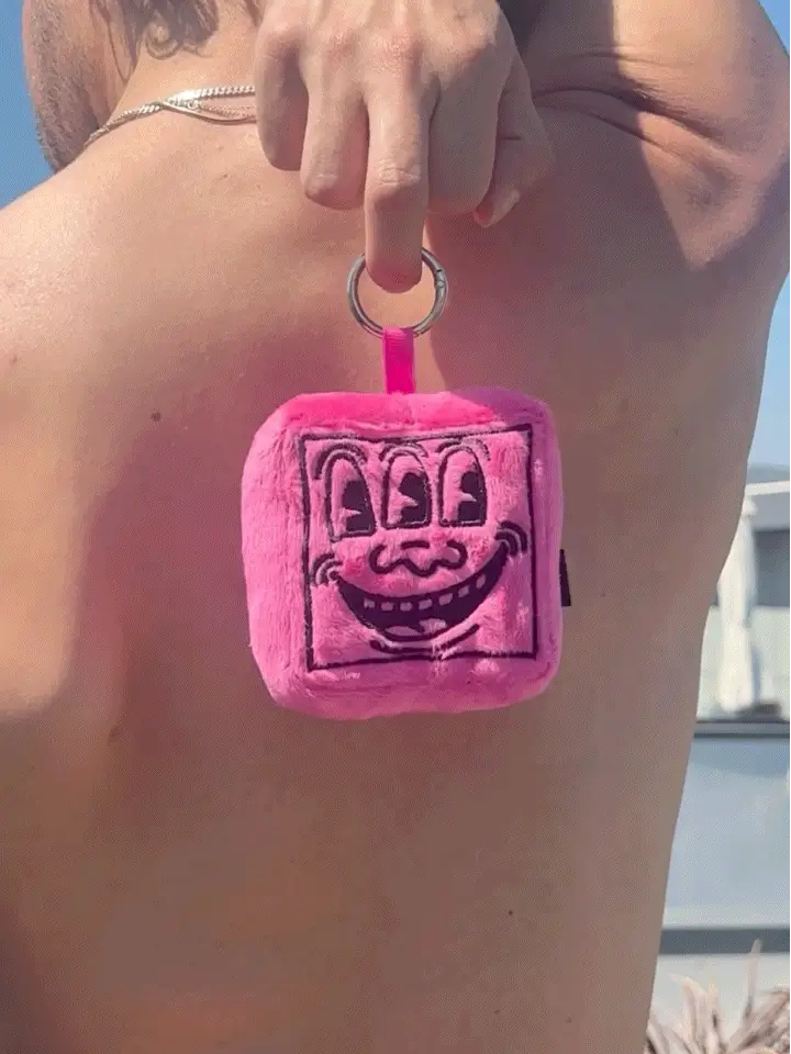 Keith Haring Pop Shop 3-Eyed Face Plush Bag Charm