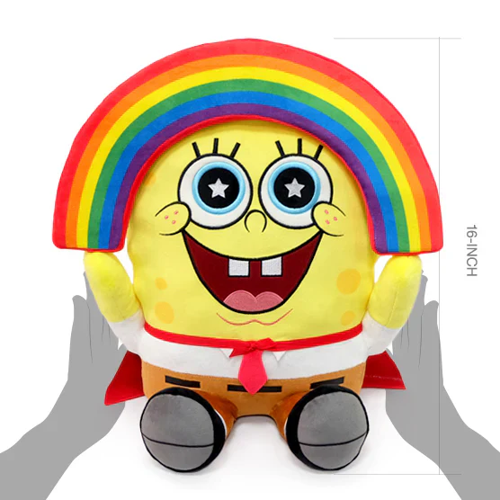 KIDROBOT SPONGEBOB SQUAREPANTS RAINBOW 16" HUGME VIBRATING PLUSH - Image 8