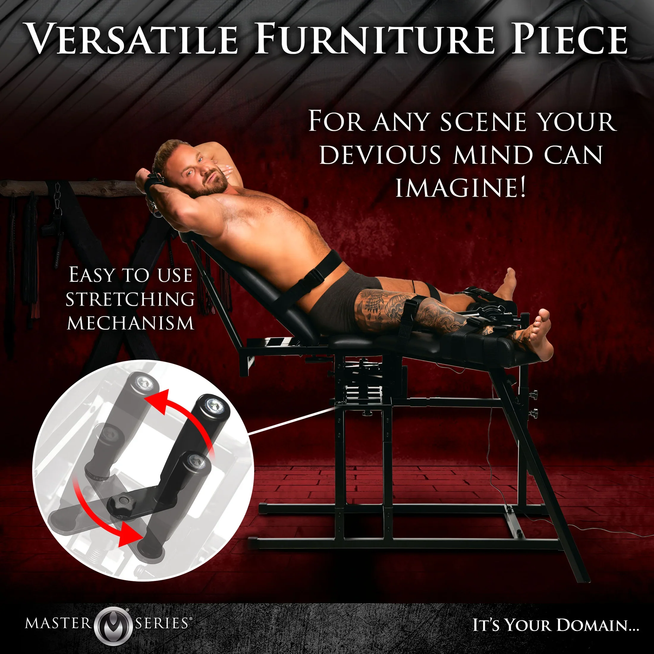 LEG SPREADER OBEDIENCE CHAIR WITH SEX MACHINE - Image 6
