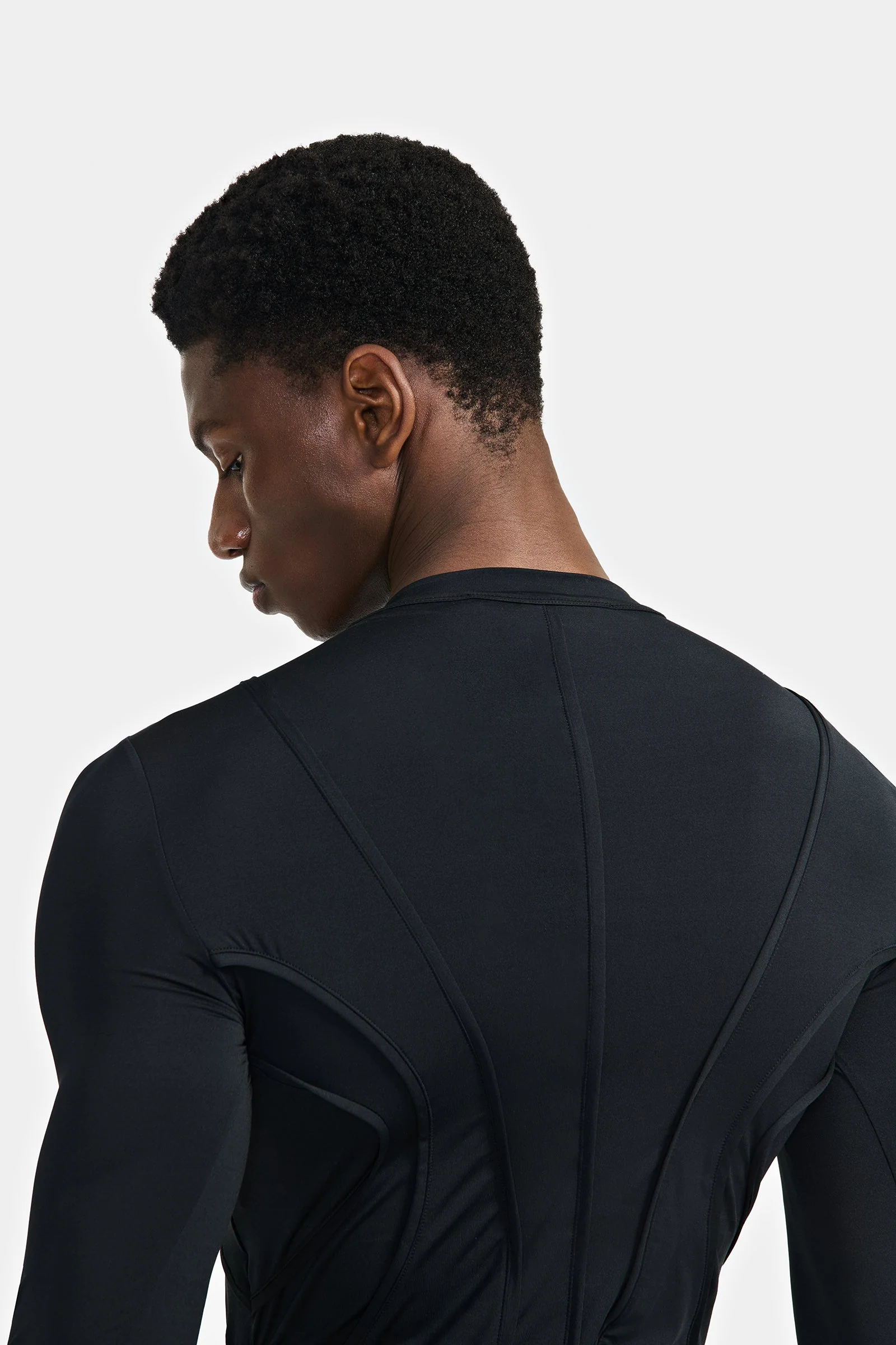 Louis Gabriel Nouchi LONG SLEEVE BODY WITH CORSET DETAILS IN RECYCLED JERSEY - Image 5