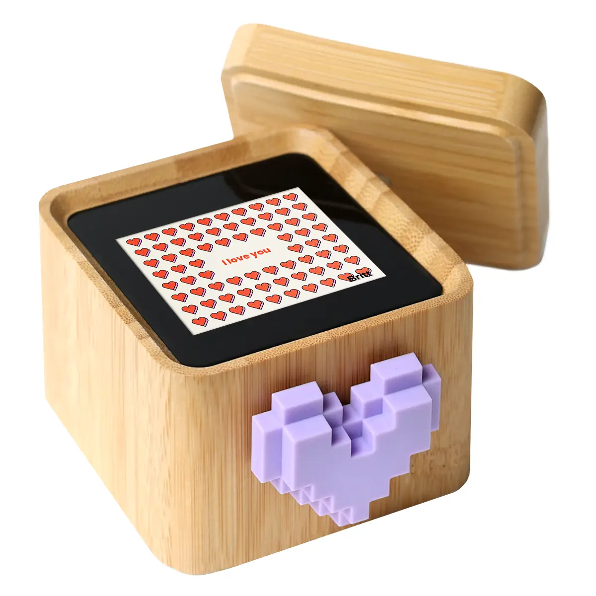 Lovebox Color & Photo - Lilac Pixel Heart - Image 2