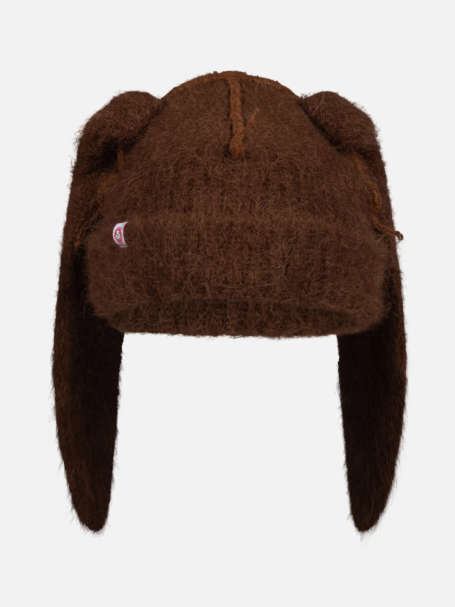 LOVERBOY BY CHARLES JEFFREY ALPACA CHUNKY RABBIT BEANIE in BROWN - Image 3