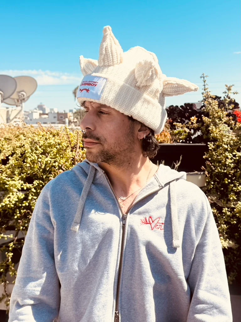 LOVERBOY BY CHARLES JEFFREY BERSERKER BEANIE WHITE - Image 2