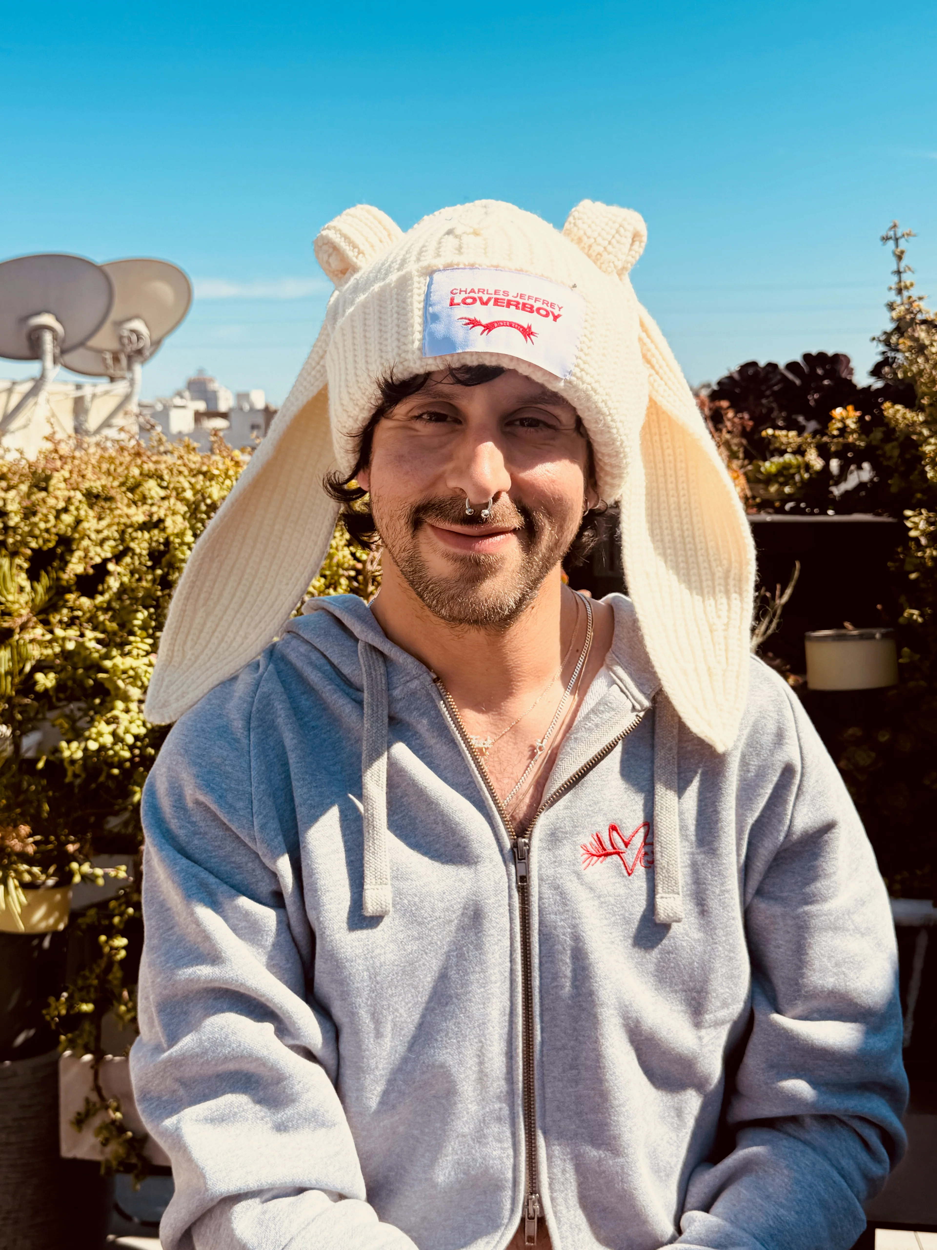 LOVERBOY BY CHARLES JEFFREY BUNNY EARS BEANIE - Image 2