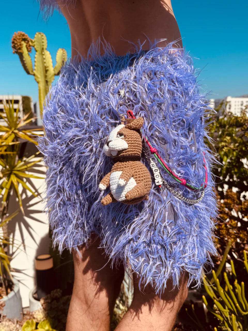 LOVERBOY BY CHARLES JEFFREY CHARACTER CROCHET BAG CHARM BULLDOG - Image 6