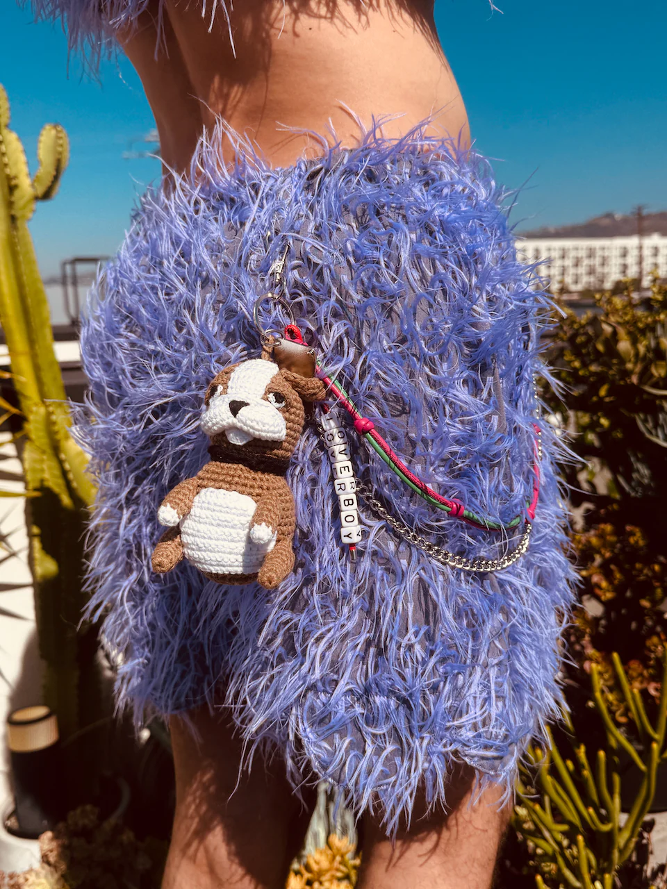 LOVERBOY BY CHARLES JEFFREY CHARACTER CROCHET BAG CHARM BULLDOG - Image 8