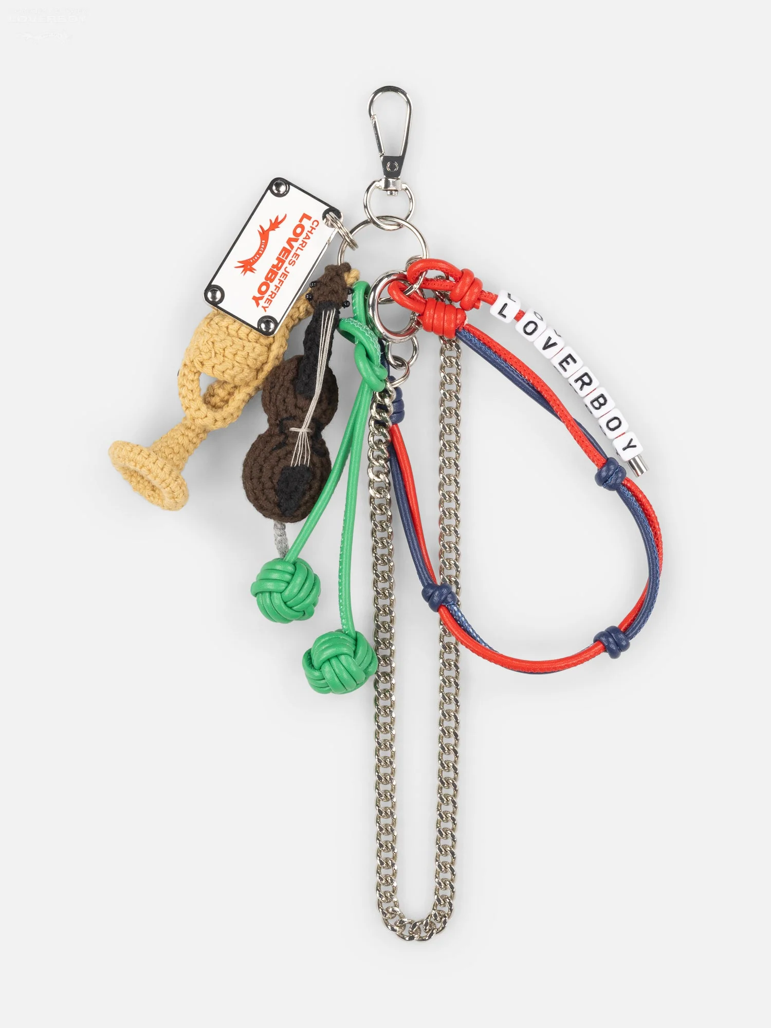 LOVERBOY BY CHARLES JEFFREY CHARACTER CROCHET BAG CHARM INSTRUMENTS - Image 3